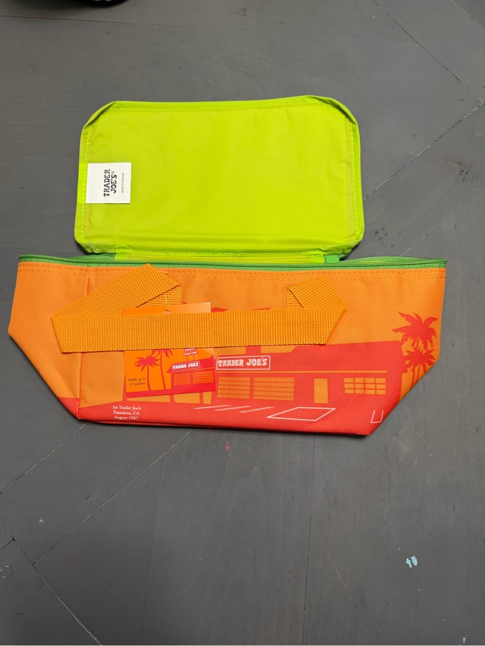 Trader Joe's Orange & Lime Tote Bag